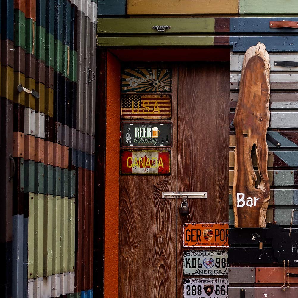 1pc De La Vendimia Metal Cartel De Chapa Canada Cafeteria Bar Pub