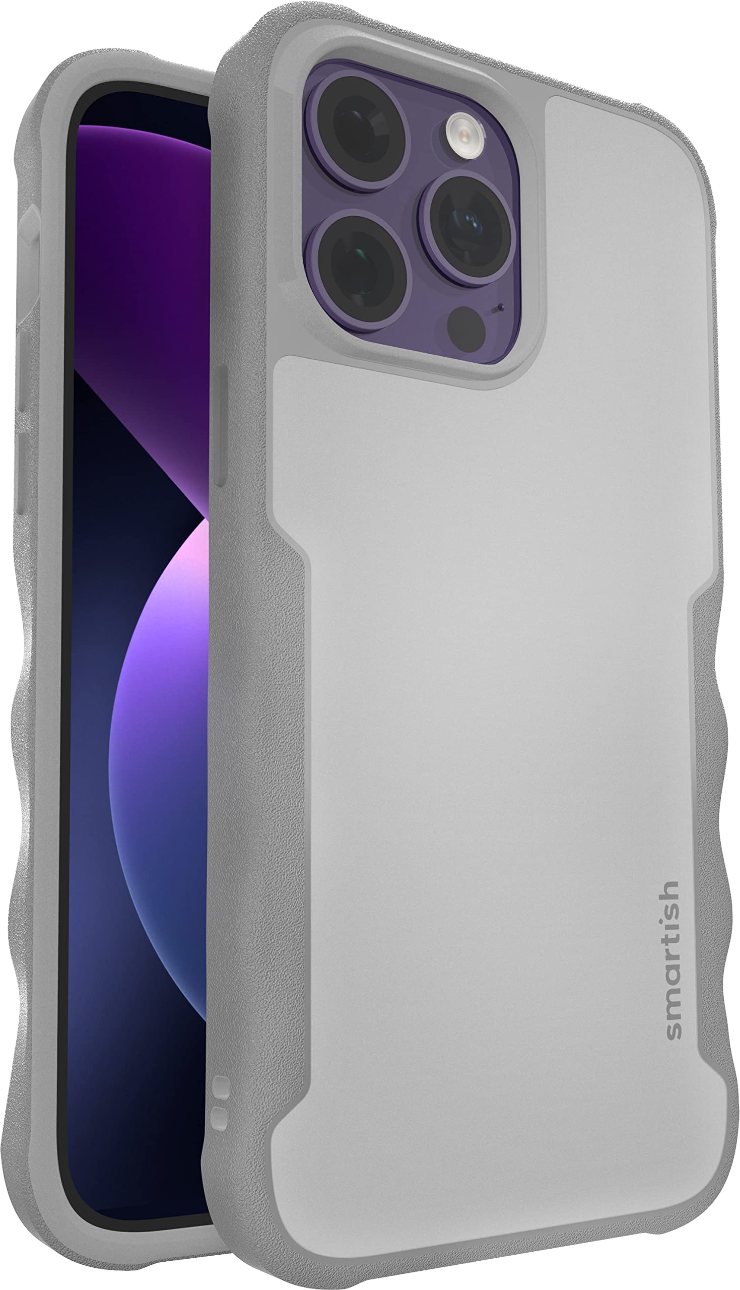 Smartish® iPhone 14 Pro Max Protective Magnetic Case - Gripzilla Compatible with MagSafe [Rugged + Tough] Heavy Duty Grip Cover w/Drop Tested Protection for Apple iPhone 14 Pro Max - Gray Area