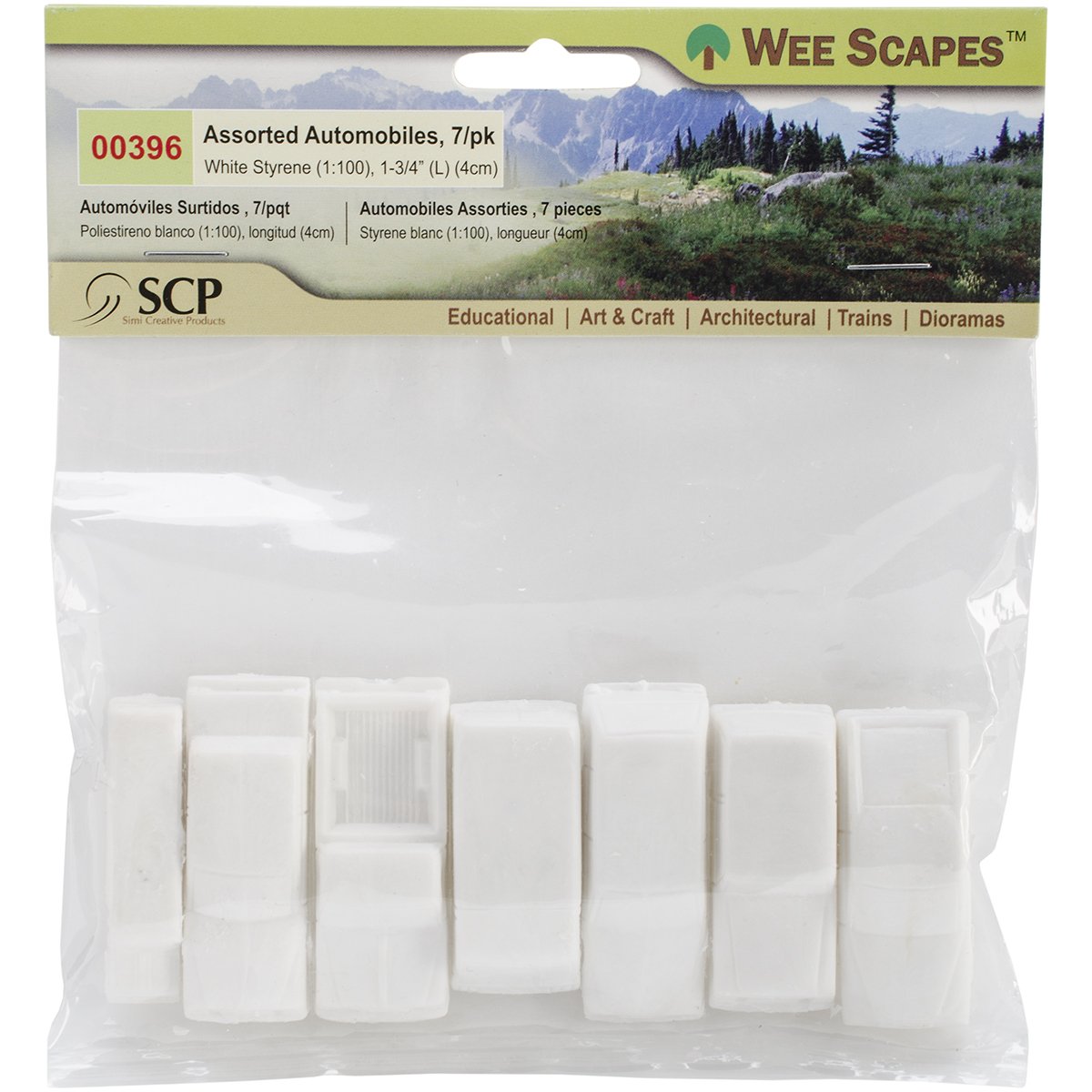 SCP Automobiles 1.75-inch 7/Pkg, Other, Multicoloured, 1.9 x 15.24 x 16.51 cm