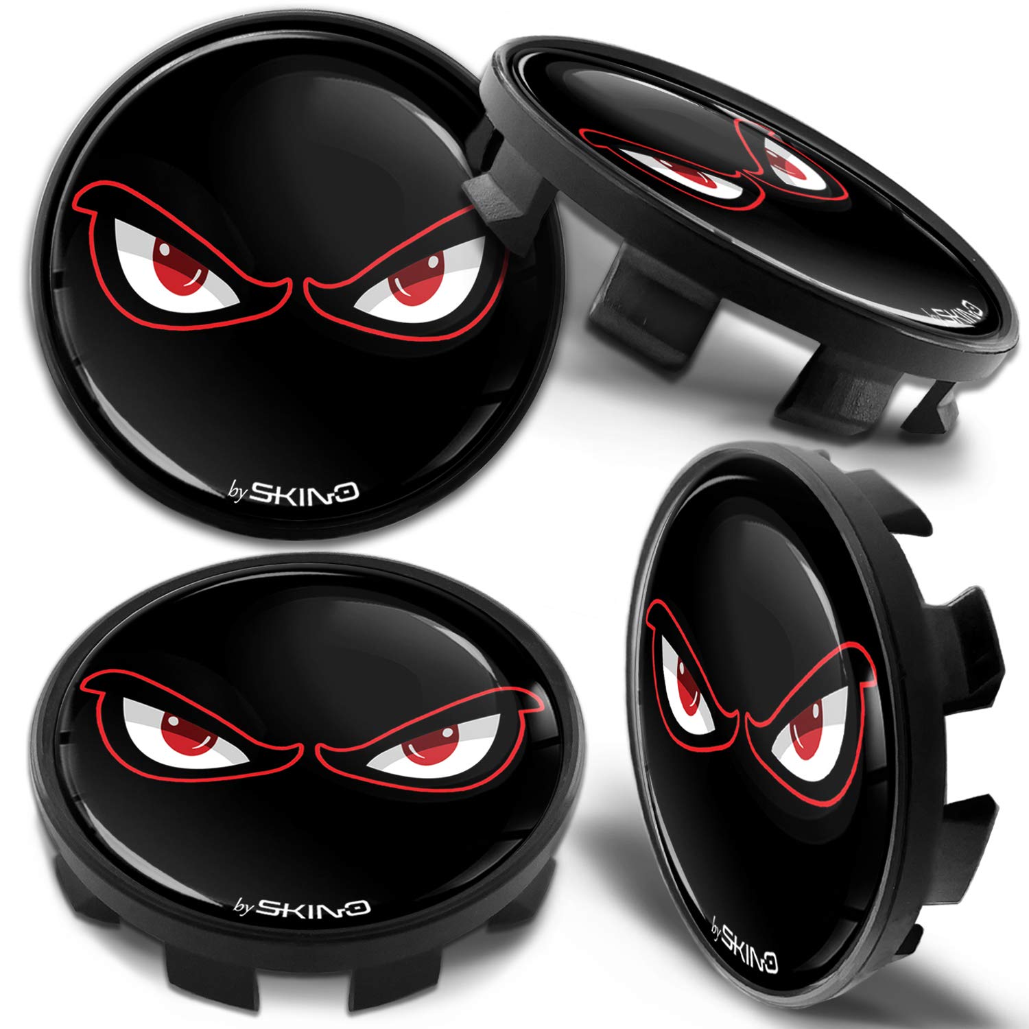 Biomar Labs 68mm Wheel Centre Caps Set of 4 Compatible with BMW Wheels – Plastic Alloy Wheel Hub Centre Caps Replacement – Compatible with BMW Part Number 36136783536 (CB 7)