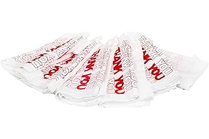 TashiBox Shopping Bags/Thank You Bags/Reusable and Disposable Grocery Bag - Measures 11.5"" X 6.25"" X 21"", 15mic, 0.6 Mil (308)", transparent (Bag-308)