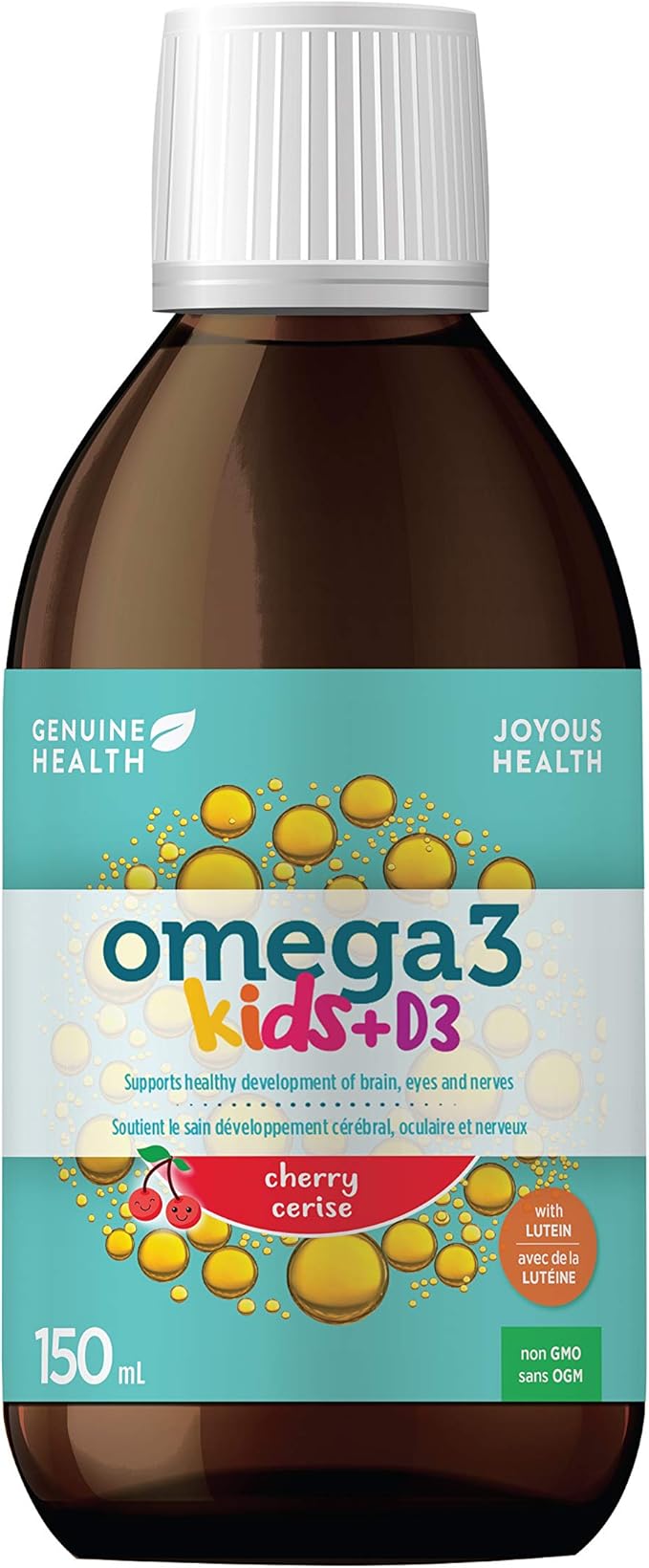 Genuine Health Omega3 Kids Fish Oil Supplement + Vitamin D3 & Lutein