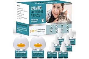 TARAXA Cat Calming Diffuser 8 in 1 Multicat Pheromone Diffuser Pheromones to Calm Stress and Anxiety Relief Products Plug in Refill Anti Aggression for Cats Spraying No More Stop Cat from Urinating, Blue