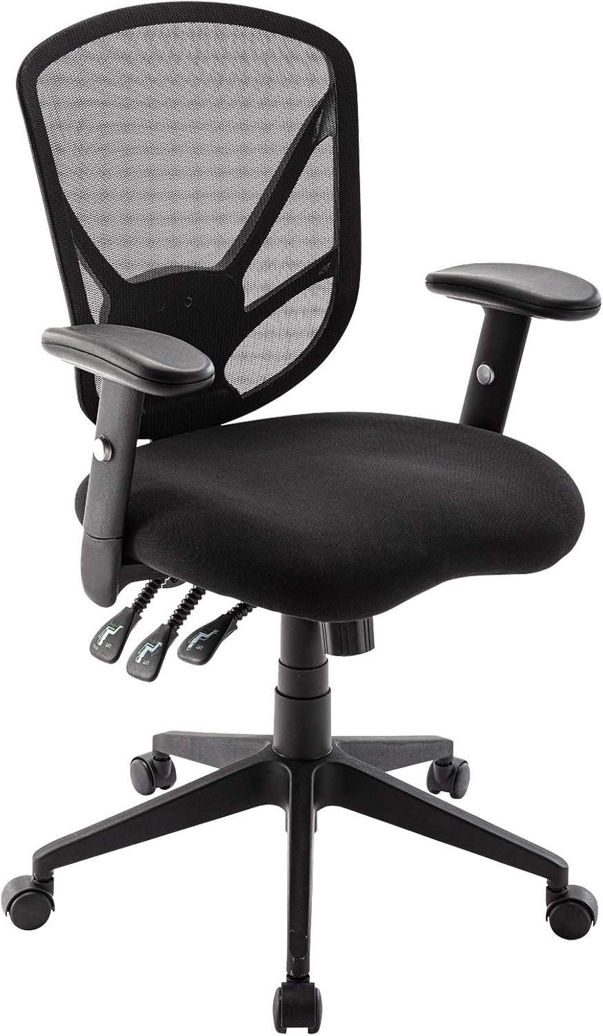Ergonomic Mesh Office Chair, High Back Computer Desk Chair with 3 Functional Adjustors, Adjustable Back Support&Armrests, Swivel Executive Task Chair for Work, Gaming, Home, Thick Padded (Black): Kitchen & Dining