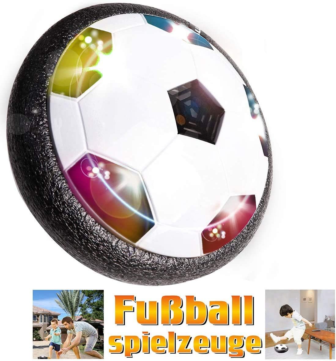 GILOBABY Kid Football Toys Hover Soccer Ball Training, Children Sport Toys Indoor Outdoor Game Football with Foam Bumpers and LED Lights, Girls Boys Gifts Bonus Whistle and Bracelet Age 3+