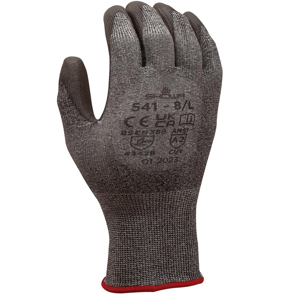 Showa SSH541 M Cut Protection Gloves – Great Flexibility, M, black/black, 1