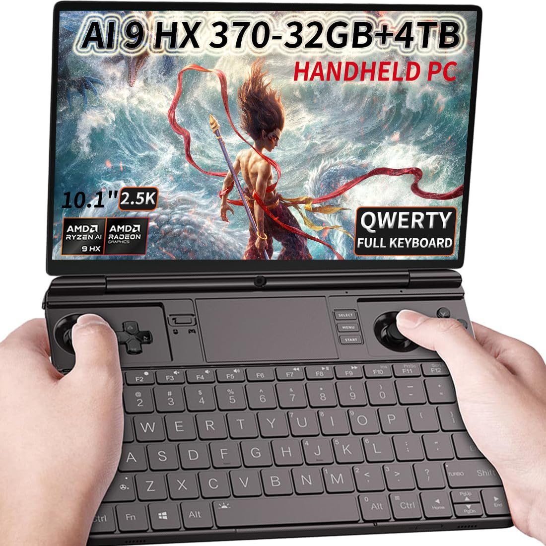 GPD Win Max 2 2025 [AMD Ryzen AI 9 HX 370-32GB+4TB] 10.1 Inches Mini Handheld Win 11 PC Video Game Console Laptop 2560X1600 Touchscreen Tablet PC