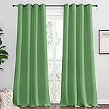 NICETOWN Froest Green Blackout Curtains 96 inches