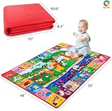teytoy Baby Play Mat Large 44x59 Inches Non-Slip 0.6cm Thick Cotton Rug view 3