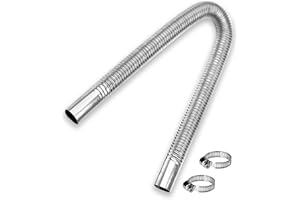 KXKZREN Stainless Steel Exhaust Pipe 24.5mm Inner Diameter Exhaust Extension Tube for Air Diesel Parking Heater, Fit to 24mm Thru Hull Exhaust Tube, Length 23.6"
