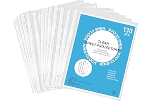 ALACOOYA 130 Packs Sheet Protectors 8.5 x 11 inch Clear Page Protectors for 3 Ring Binder, Plastic Sleeves for Binders, Top Loading Paper Protector Letter Size