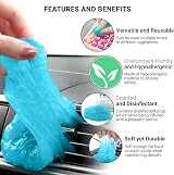 ULTRICS Dust Cleaning Gel Putty Slime for PC Keyboard Car Interior Good view 2