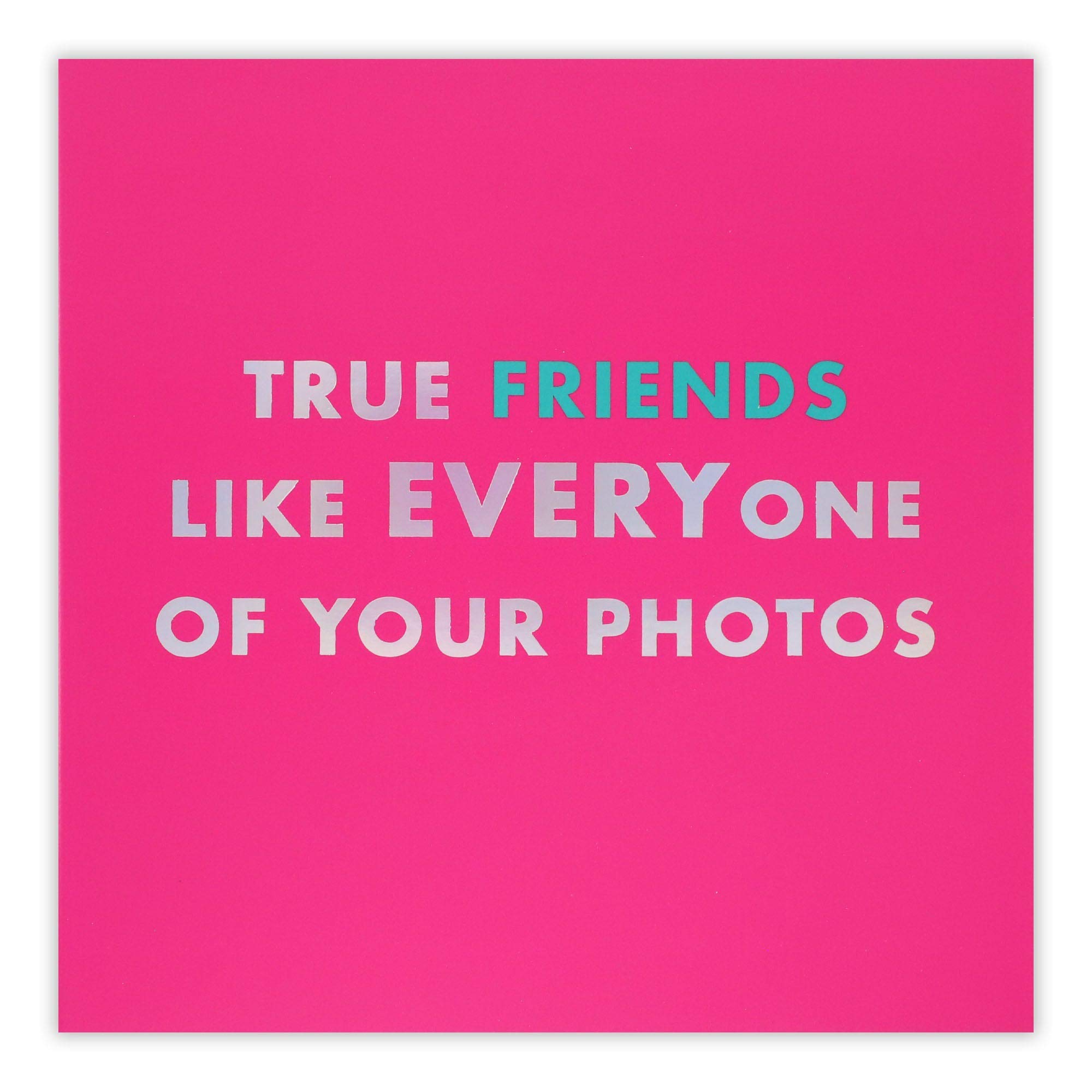 Clintons: True Friends Words on Hot Pink Birthday Card for Her, Female Birthday Card, Birthday Card for Good Friend, 159x159mm, multi-color, 1153427