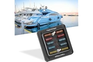 EVGATSAUTO 6 Way Fuse Block, Waterproof Fuse Box Holder with LED Warning Indicator for Car Marine Boat RV Motorhome