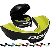 RDX Mouth Guard for Boxing MMA Kickboxing Muay Thai Judo Karate - Adult Gum Shield Mouthpiece Jaw Protector with Storage Case, Martial Arts Football Lacrosse Hockey Contact Sports - Above 12 Years Age