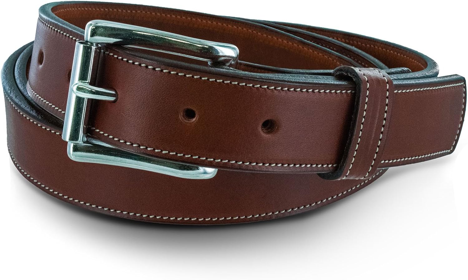 Hanks The Highland Lined Leather Belt 1 1/4" Oak Size 42 at Amazon