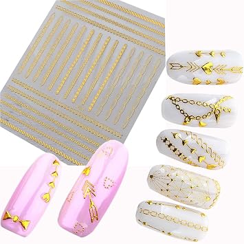 Amazon Com Liping 3d Gold Lifelike Chain Zipper Tips Nail Amazon Com Liping 3d Gold Lifelike Chain Zipper Tips Nail