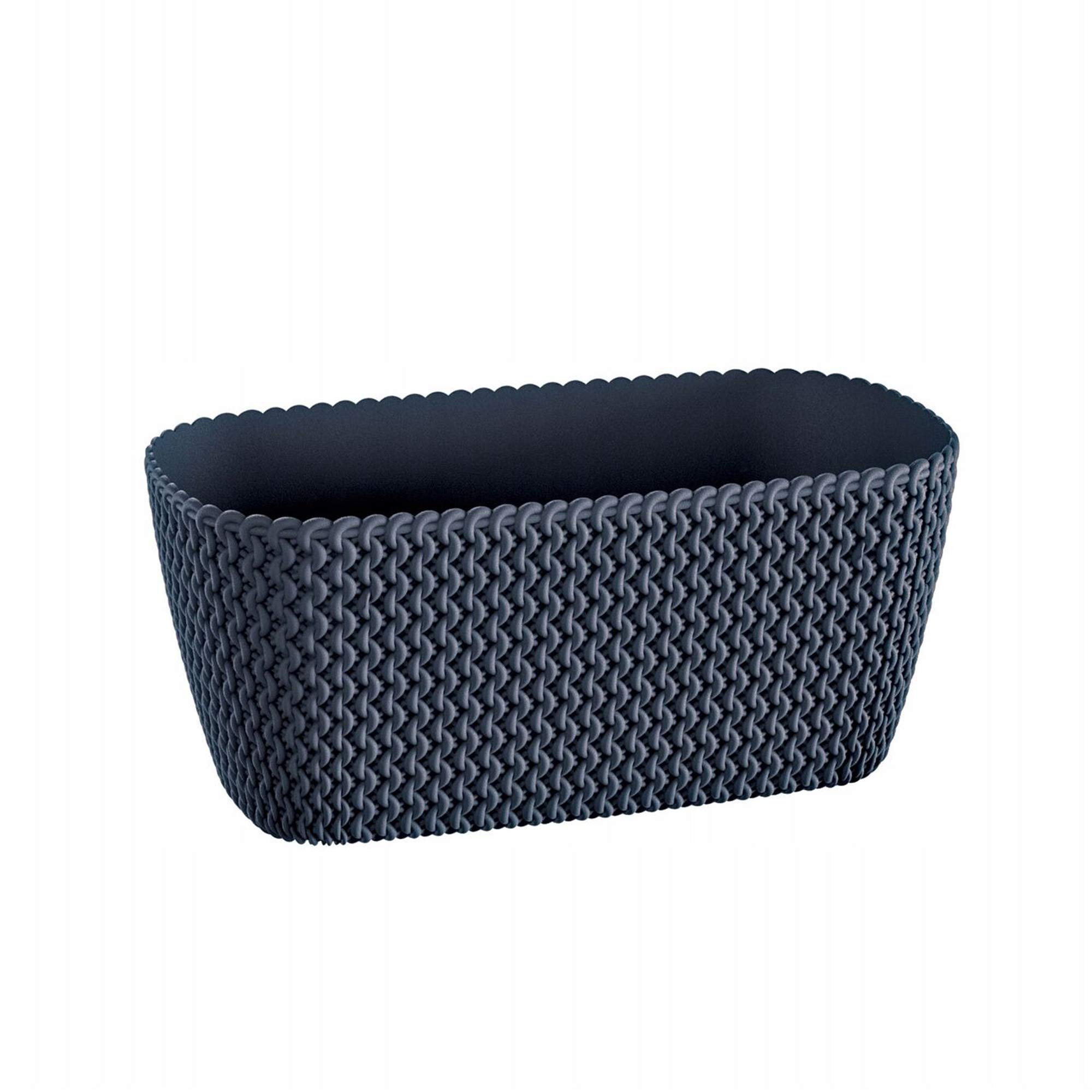 PROSPERPLAST 7.4L Splofy Rectangular Plastic Planter in Anthracite, 39.7 (L) x 18 (W) x 14.5 (H) cm