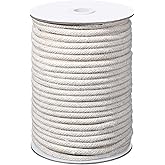 VitalCozy 1/4" Cotton Piping Cord 6 Mm for Sewing and Crafts,46 Yds | Natural Cotton Cording for Pillows, Cushions, Upholstery, Soft Welt Trim, Ideal for DIY Home Decor Sewing Projects