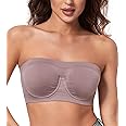 HACI Women's Non Padded Strapless Bra Underwire Bandeau Seamless Multiway Supportive Tube Top