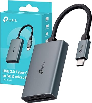 UA440C Leitor de cartão USB Tipo-C para SD, Plug and Play, transferência de dados 3 × mais rápida, suporta cartões de memória até 2TB, compatível com Mac, Windows, iPadOS, iOS, Android