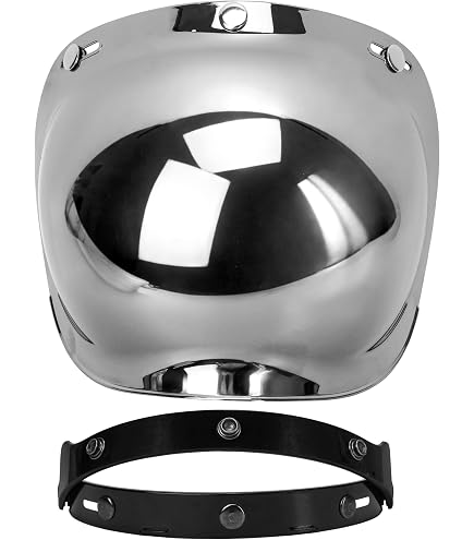 Amazon.com: Soman 3 Snap Bubble Visors, Snap On Bubble Face Shield 3 Snap  Compatible with Motorcycle 3/4 Open Face Helmets (Blue) : Automotive