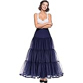 Shimaly Women's Floor Length Wedding Petticoat Long Underskirt for Formal Dress S-3XL