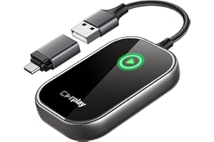 Yilutong Wireless CarPlay Adapter for iPhone, Converts Wired to Wireless CarPlay Dongle 2024 Upgrade Zero Latency Plug & Play fit for Cars from 2017 & iOS 10+