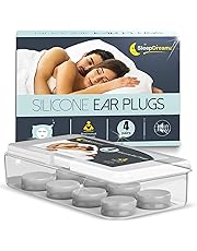 Tappi Orecchie In Silicone SleepDreamz® (4 paia) - Tappi Per Orecchie Per Dormire - Tappi Per Orecchie Antirumore - Confortevoli Tappi Auricolari Che Bloccano Il Russare E Altri Rumori Forti.