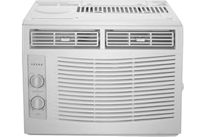 Amana 5,000 BTU 115V Window-Mounted Air Conditioner with Mechanical Controls, White