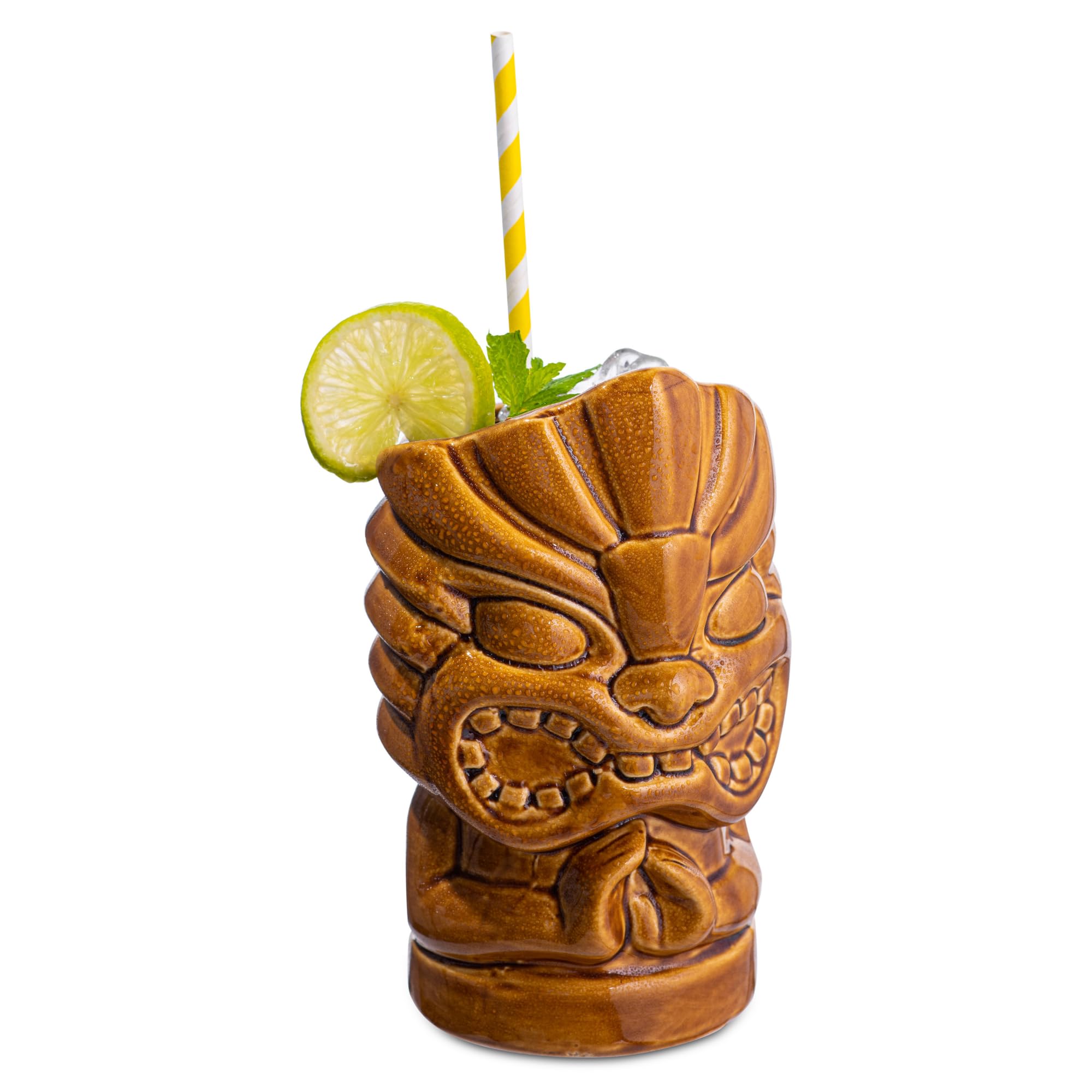 bar@drinkstuff Tiki Hands Mug 27.5oz / 780ml - Novelty Ceramic Hawaiian Themed Cup for Cocktails and Luau Parties
