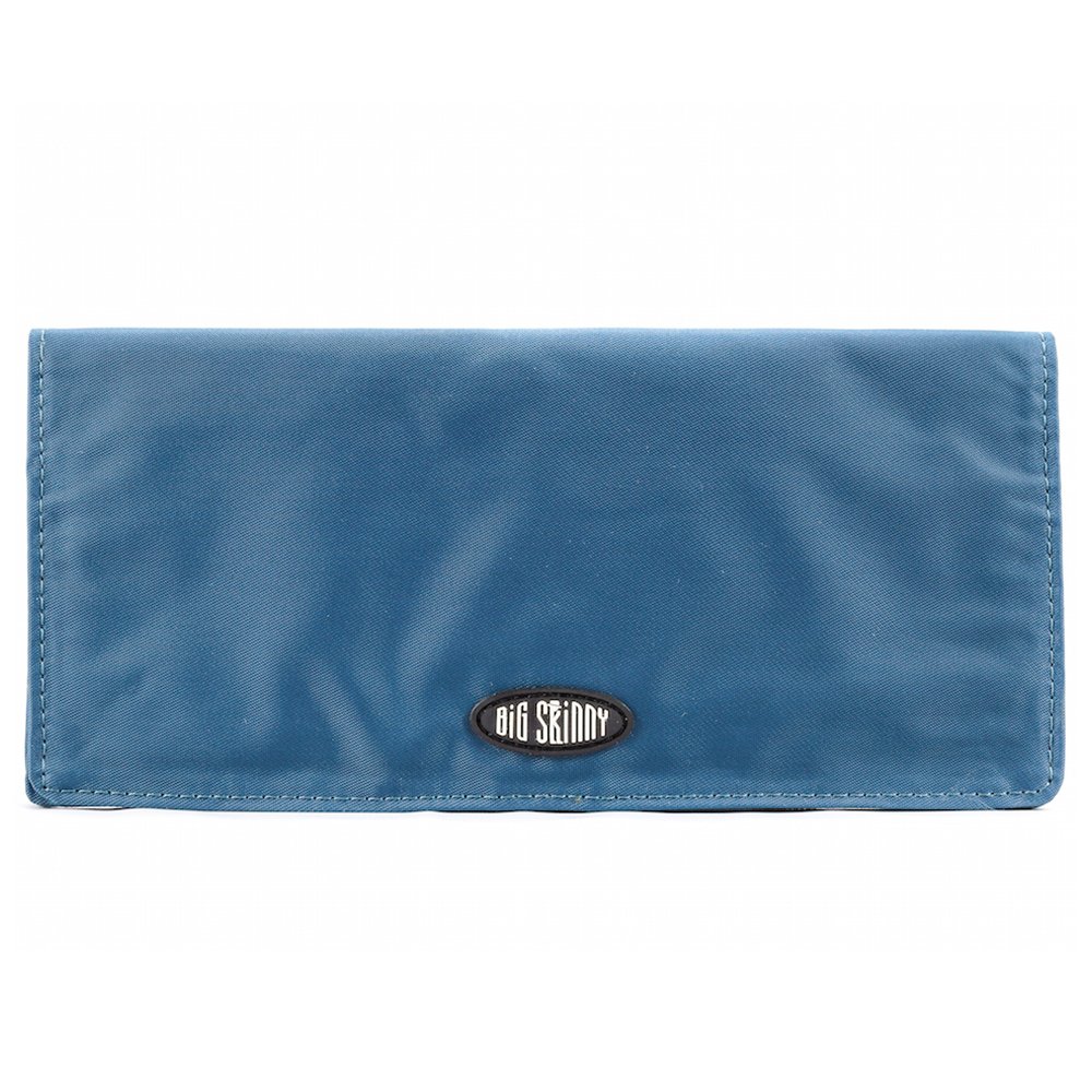 Big Skinny Women's Leather Executive Bi-Fold Checkbook Slim Wallet, Holds Up to 40 Cards,Lightweight, Slim, Ocean Blue — image 1