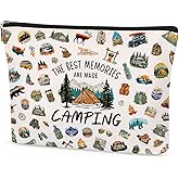 SEAOYOZO Camping Gifts for Women, Camping Essentials Makeup Bag with Funny Quote, Waterproof Travel Toiletry Organizer for Outdoorsy Girls, Campers, Sisters, Friends, Hiking Lovers