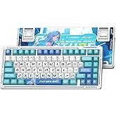LINGBAO K75 Wireless Mechanical Keyboard, 75% Anime Gaming Keyboard with 10000mAh Battery, Hot-Swappable Pre-Lubed Switches, RGB Backlit, PBT Keycaps, Creamy Sounding Computer Keyboards for PC/Mac/Win