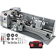 VEVOR Metal Lathe 8.7 x 29.5 Inch/220 x 750MM Mini Metal Lathe 1.1KW Infinitely Variable Speed Mini Lathe Machine LED Screen for Counter Face Turning Driling