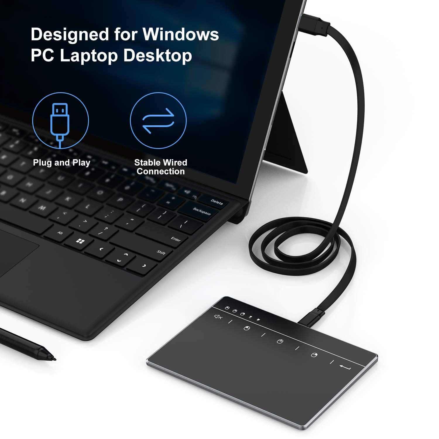 Seenda Touchpad Trackpad, External USB High Precision Trackpad With