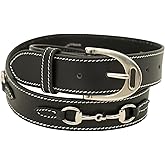 Huntley Equestrian Leather Belt with Stirrup Buckle