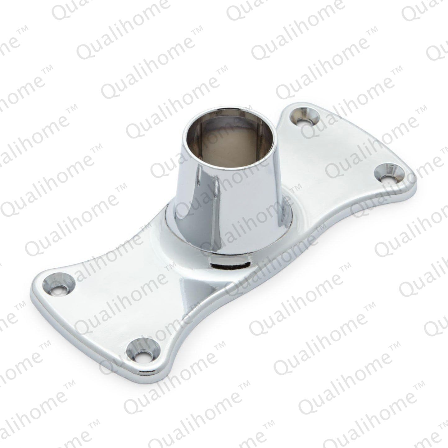 Qualihome Heavy Duty Jumbo Rectangular Shower Curtain Rod Flange