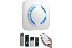 Smart Wireless Doorbell Chime for Ring, Blink, Google Nest - No Wiring/Subscription, Works with Alexa, No Range Limits,58 Chi