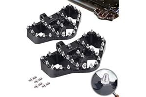 Sresk MX 360°Roating Chopper Bobber Style Offroad Mini Floorboard Footrest Boards Foot Pegs CNC Cut Front & Rear Foot Pegs Suit For H-D Harley Touring Road King Sportster 883 Dyna Softail (Black)