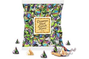 MUNCHIQUE Toasted Cinnamon Sugar Crunch Kisses – White Creme Candy, 1 LB (100+ Pieces), Cinnamon Candy for Candy Bowls, Baking & Desserts