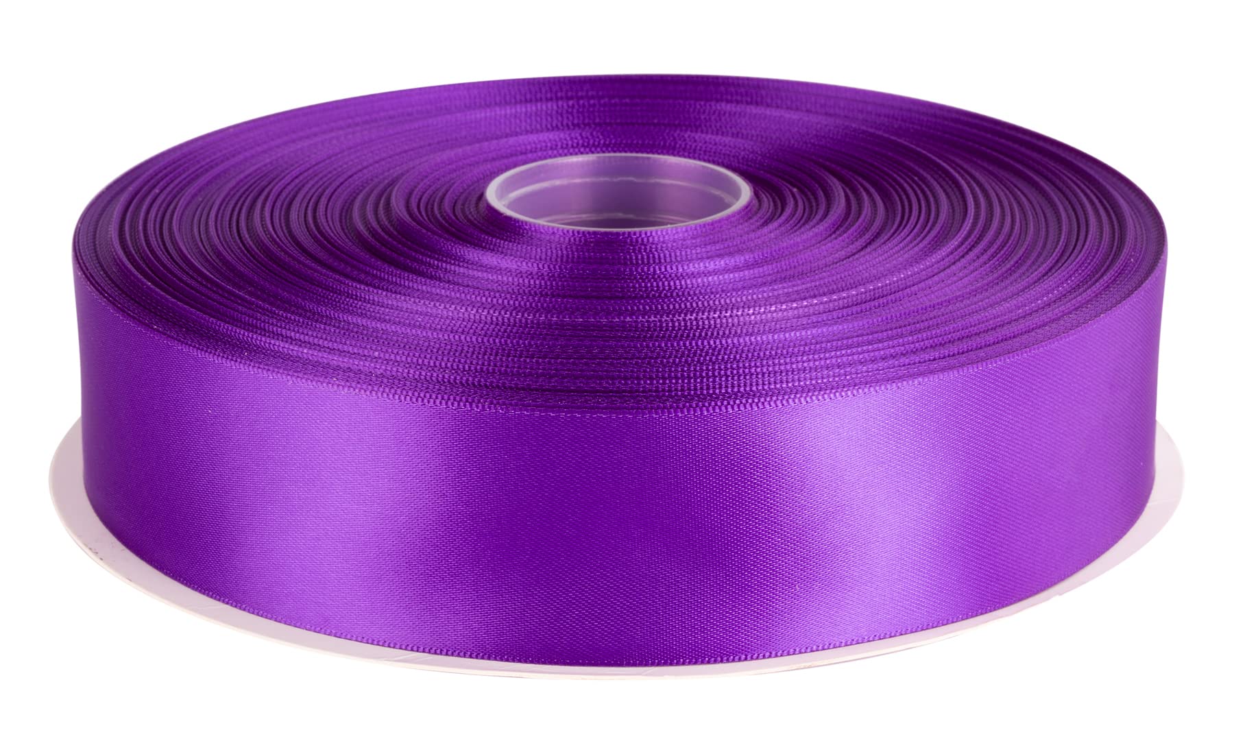 Double Faced Satin Ribbon, 38mm X 91M, Solid Polyester Ribbon for Gift Wrapping, Crafts, Wedding Party Ceremony Decoration, Floral Arrangement, Sewing (Purple)