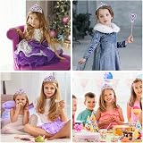 Vicloon Elsa Princess Tiara and Magic Wand Set Purple Crown Wand view 6
