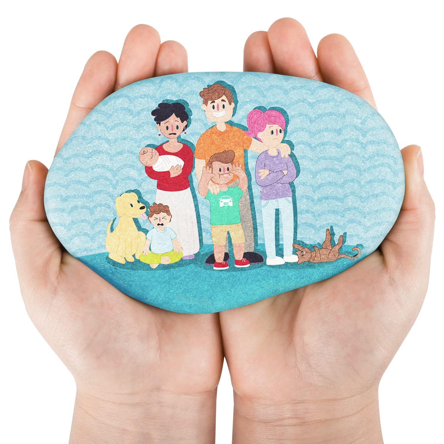 Photo 1 of River Rocks for Painting 10 Pcs Extra Large 4.7-6.3 Inch Flat Smooth Painting Stones Craft Rock to Paint for Kids Crafts Painting Bulk
