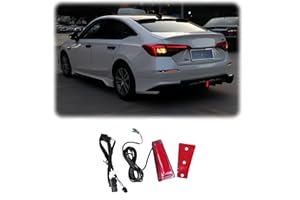 CHIESMA Rear Brake Lights for Honda Civic 2022 2023 2024 2025 11th gen 4DR Sedan Rear Bumper Diffuser Lip Third Brake Light S