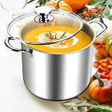 HaWare 10L Tri-Ply Stainless Steel Stock Pot with Glass Lid 25.5cm view 5