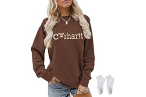 Highland Cow Sweatshirt,Christmas Sweatshirt Funny Cow Gift, Casual Long-Sleeved Print Loose Women'S S~XXL