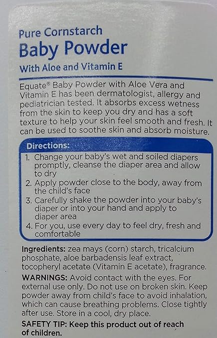 equate cornstarch baby powder