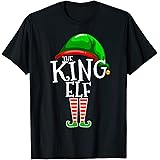 The Christmas Elf Family Holiday ApparelThe King Elf Family Matching Group Christmas T-Shirt