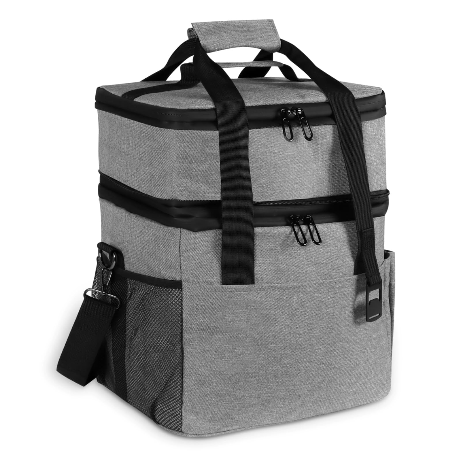 Photo 1 of Geestock Soft Cooler Bag for Women/Men, 25L Double-Layer Insulated Lunch Box & Lunch Bag, Leakproof Folding Travel Car Cooler Bag for Work Picnic Office Camping Beach